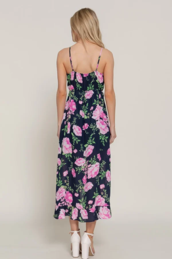 Floral Print Ruffle Slip Midi Dress - Image 5