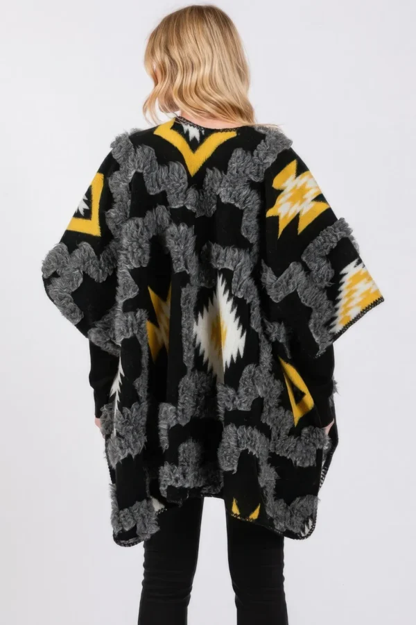 Fuzzy Aztec Pattern Kimono - Image 2