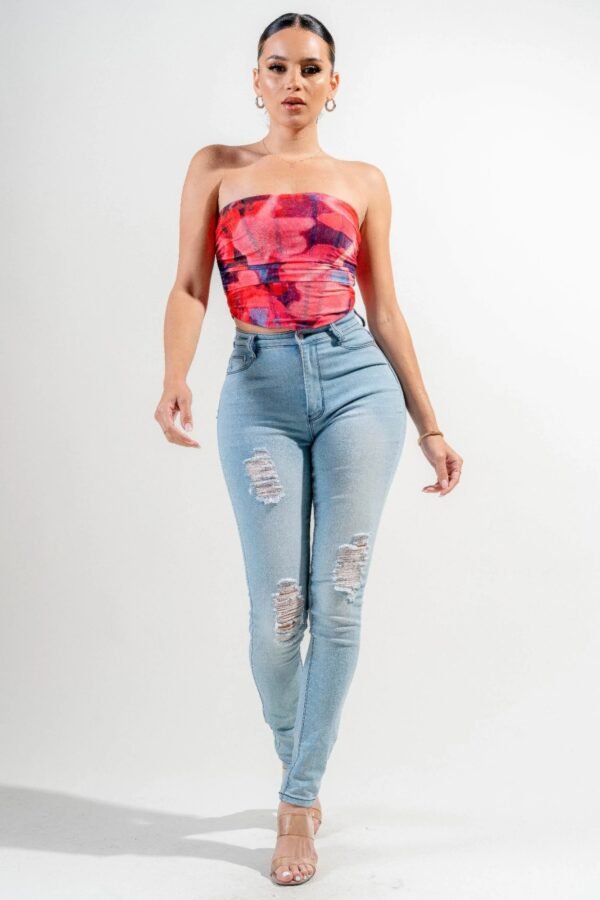 Mesh Print Top - Image 2