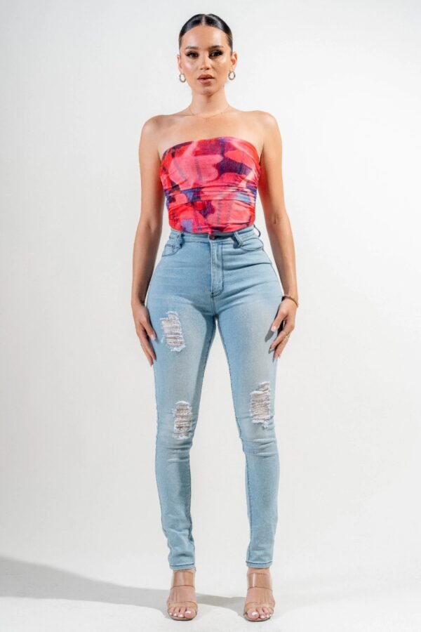 Mesh Print Top - Image 3
