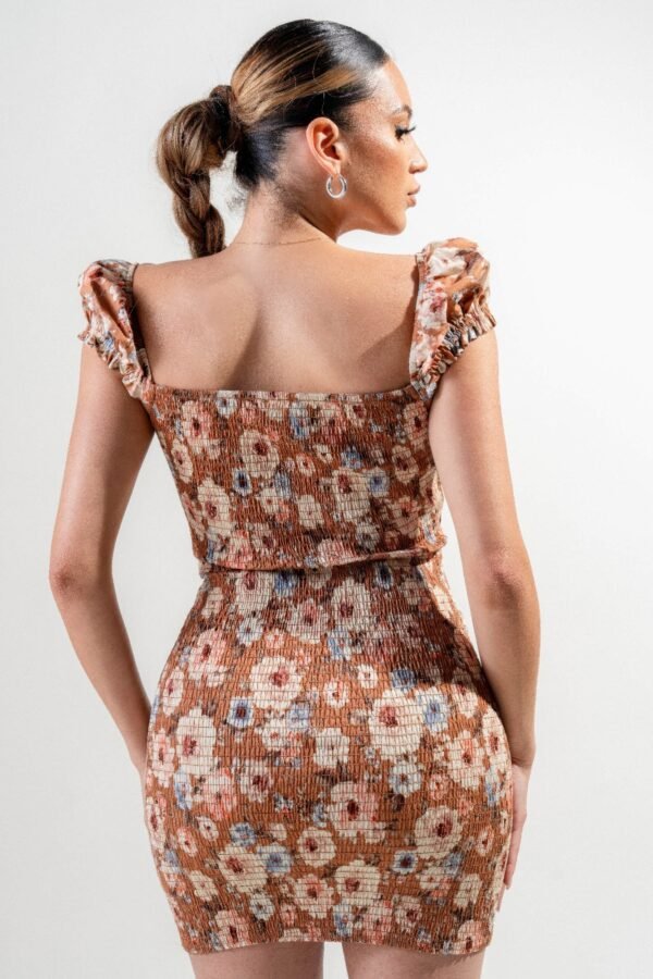 Strech Poplin Print Mini Dress - Image 6