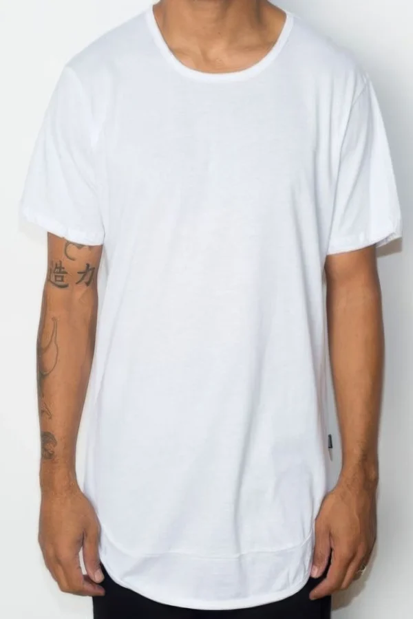 White Seam Elongate Tee - Image 2