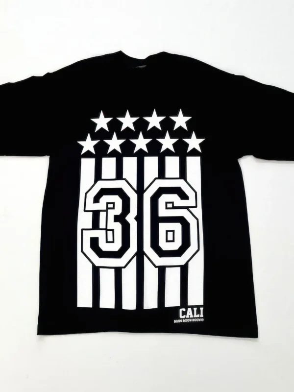 Black And White Flag Print Tee - Image 2