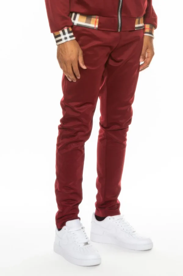 Checkered Plaid Waist Band Track Pants - Image 2