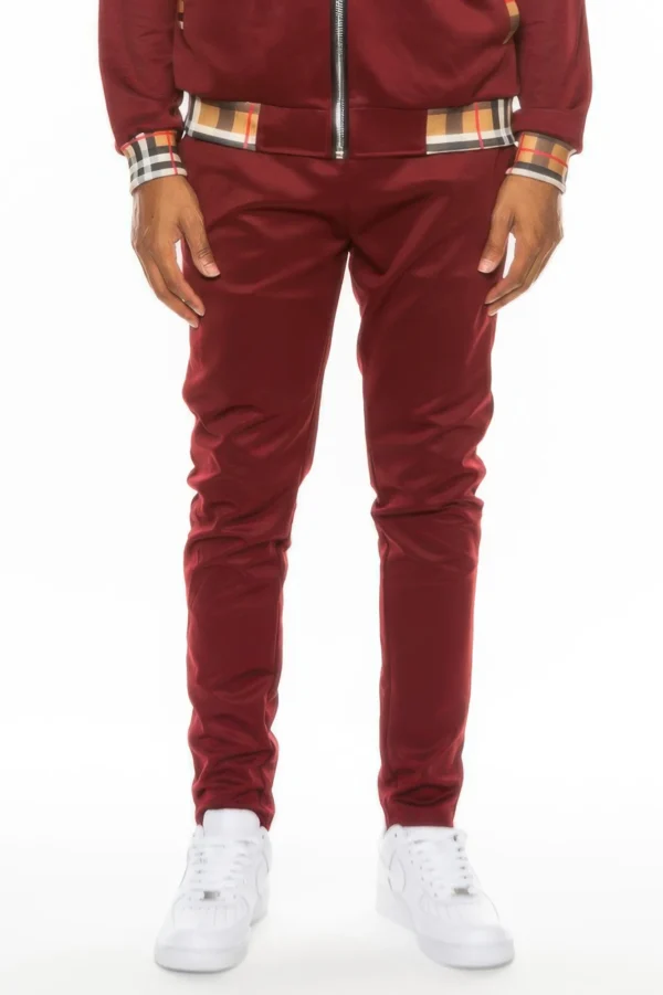 Checkered Plaid Waist Band Track Pants - Image 3