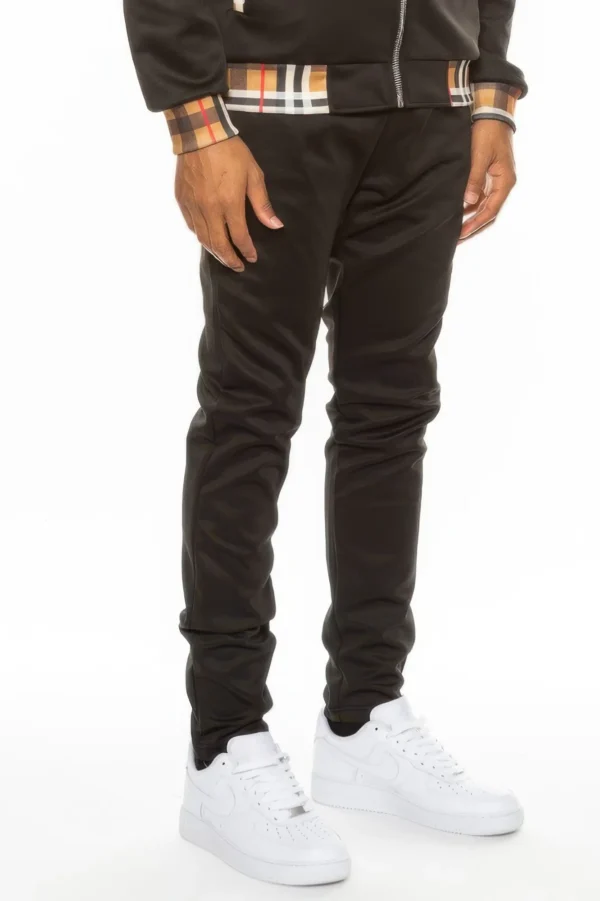 Checkered Plaid Waist Band Track Pants - Image 5