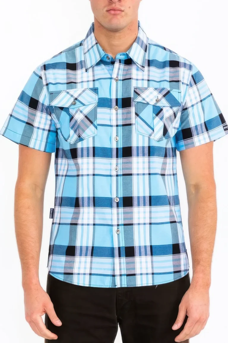 Mens Checkered Two Pocket Shirt