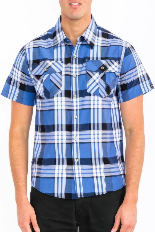Mens Checkered Two Pocket Shirt - Image 9