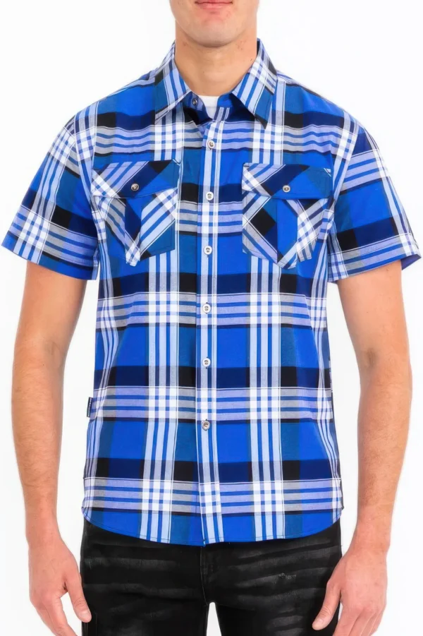 Mens Checkered Two Pocket Shirt - Image 8