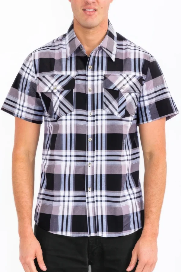 Mens Checkered Two Pocket Shirt - Image 7