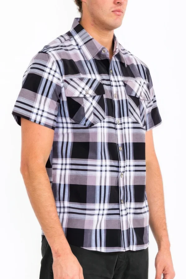 Mens Checkered Two Pocket Shirt - Image 6