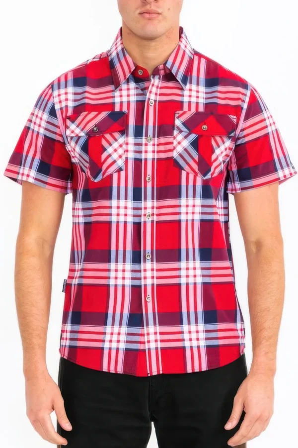 Mens Checkered Two Pocket Shirt - Image 4