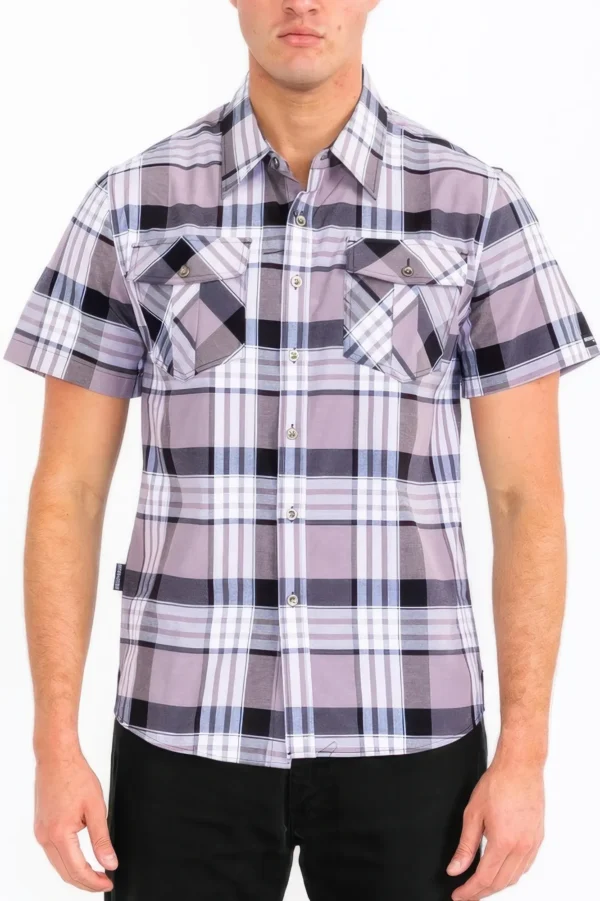 Mens Checkered Two Pocket Shirt - Image 2