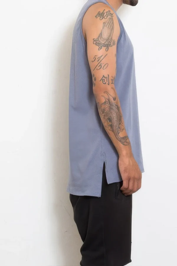 Hi Lo Plain Tank Top - Image 2