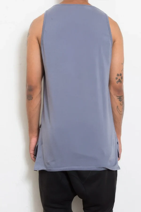 Hi Lo Plain Tank Top - Image 3