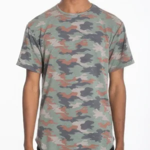 Mens Camo Elongate Scallop Tee T-shirts