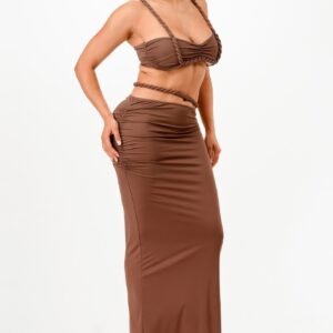 Cord top and skirt set