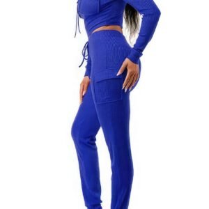 Rib cargo hoodie set