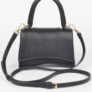 Faux Leather Top Handle Bag