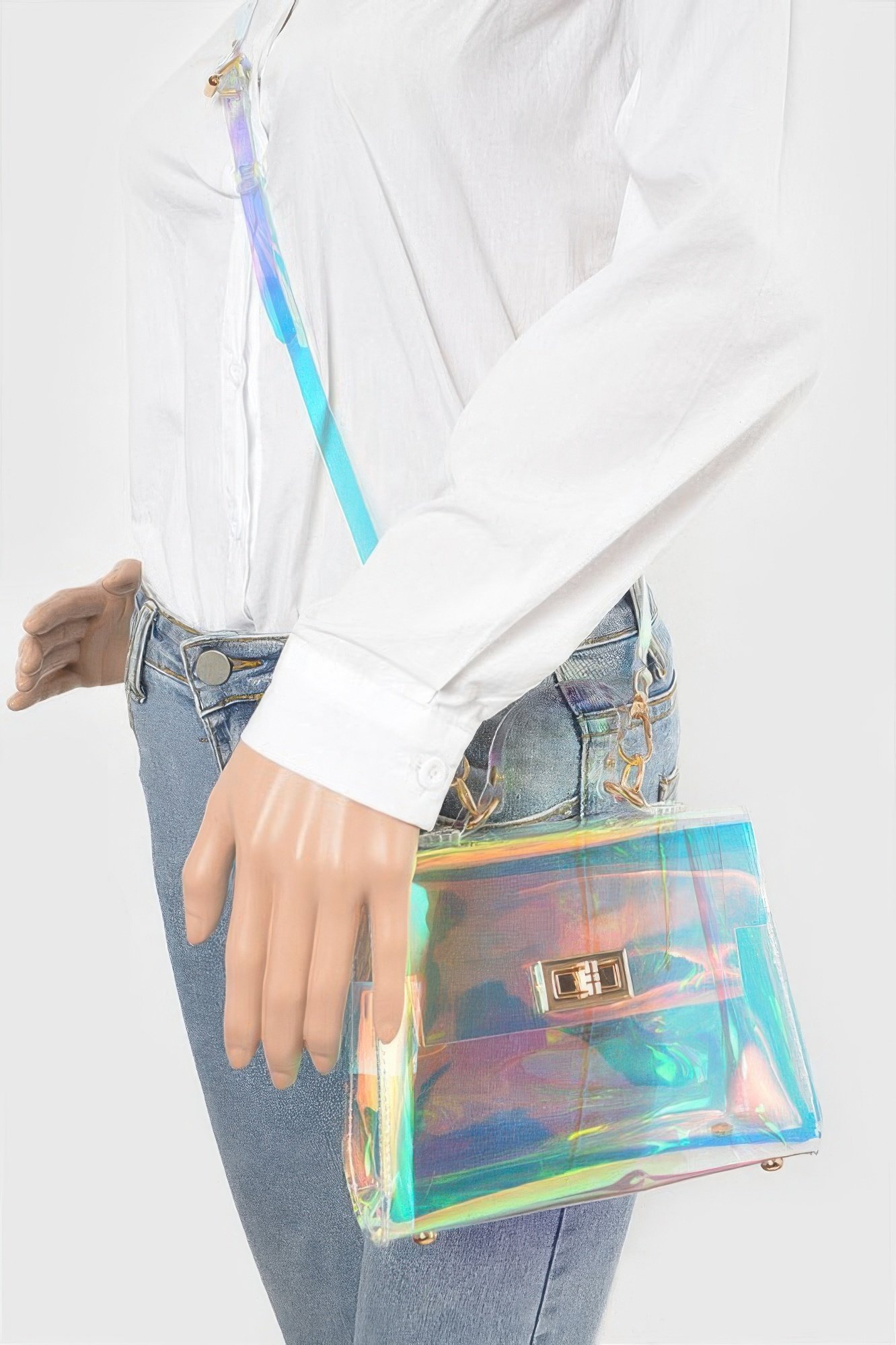 Hologram Transparent Crossbody Bag - Image 4