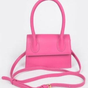 Faux Leather Top Handle Bag