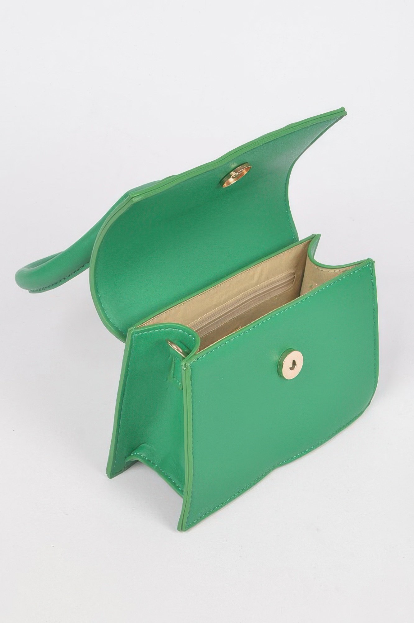 Faux Leather Top Handle Bag - Image 3