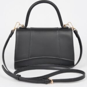 Faux Leather Top Handle Bag