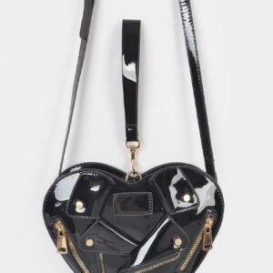 Heart shape jacket crossbody bag
