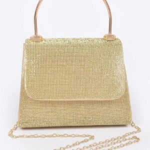 Mirror Metallic Top Handle Bag
