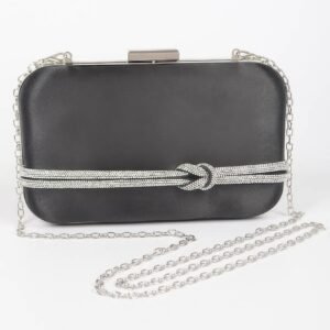 Satin frame party clutch