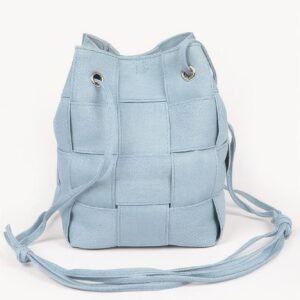 Braided Denim Bucket Bag