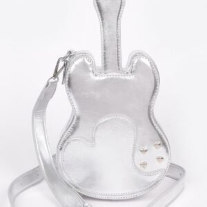 Metallic Faux Leather Guitar Novelty Bag