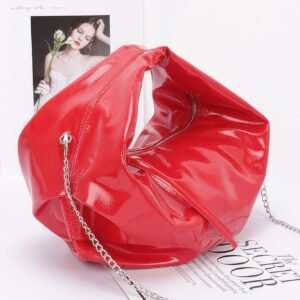 Patent leather hobo bag