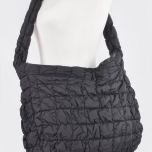 Quilted Nylon Oversize Crossbody Bag