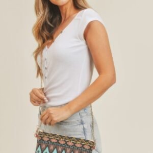 Aztec crossbody & wristlet bag