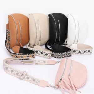 Faux leather crossbody bag belt